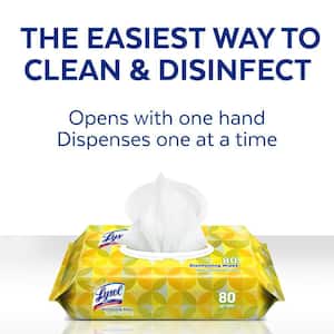 80-Count Lemon and Lime Blossom Disinfecting Wipes Flat Pack (6-Pack)