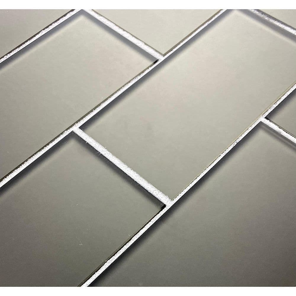 Matte Bronze 3" x 6" Glass Subway Tile