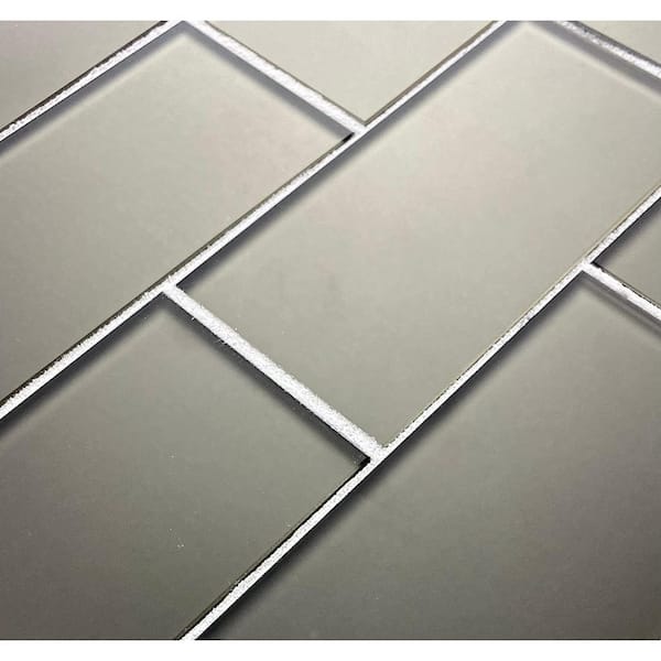 Transitional Design Style Matte Bronze Subway 3 in. x 6 in. Glass Decorative Backsplash Wall Tile (1 sq. ft./Pack)