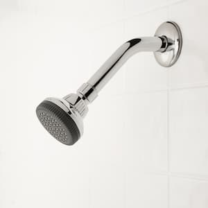1-Spray 1.4 in. Single Wall Mount Fixed Shower Head in Chrome