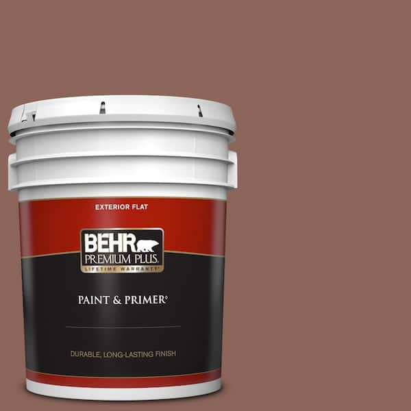 BEHR PREMIUM PLUS 5 gal. #BXC-52 Natural Copper Flat Exterior Paint & Primer