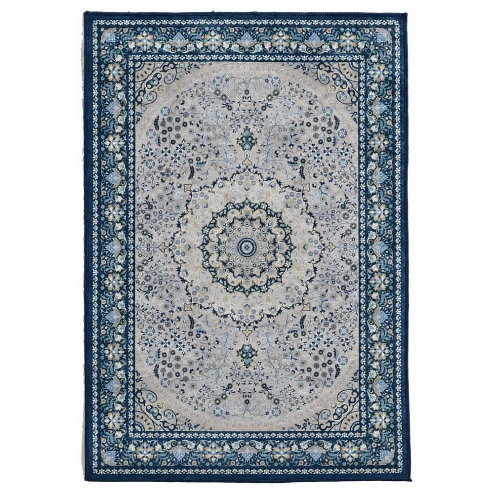 Echelon Sasha Cream/Blue 6 ft. 7 in. x 9 ft. 7 in. Area Rug price history on PriceWatchPro
