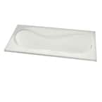 Cocoon 60 in. Acrylic Rectangular Drop-in Bathtub in White