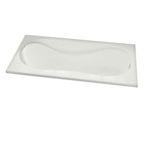 Cocoon 60 in. x 30 in. Acrylic Rectangular Drop-in Bathtub in White