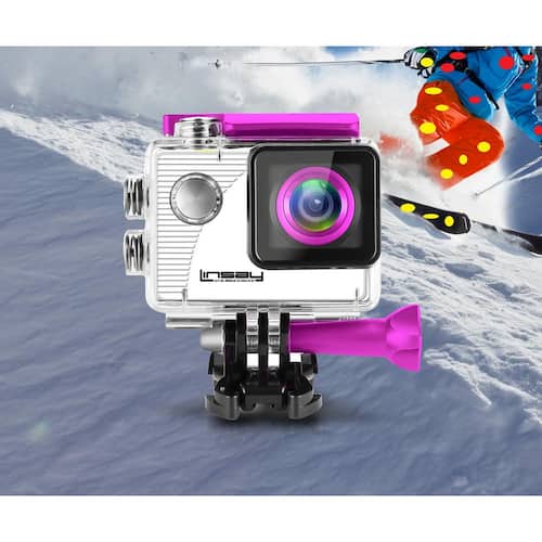 Funny Kids Pink Action Camera Sport Outdoor Activities HD Video and Photos Micro SD Card Slot up to 32GB Kids Cameras