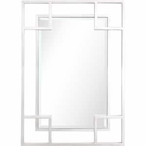 29 in. W x 42 in. H Metal Silver Decorative Mirror