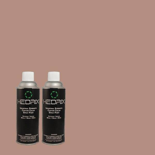 Hedrix 11 oz. Match of RAH-28 Mocha Brown Semi-Gloss Custom Spray Paint (2-Pack)