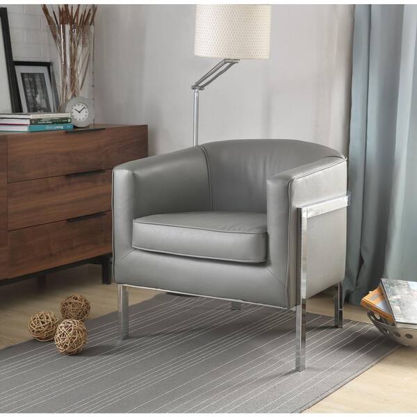 accent chair with silver legs