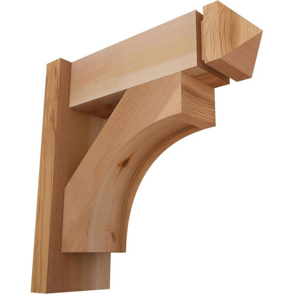 Ekena Millwork 6 in. x 16 in. x 16 in. Western Red Cedar Westlake Arts and Crafts Smooth Outlooker