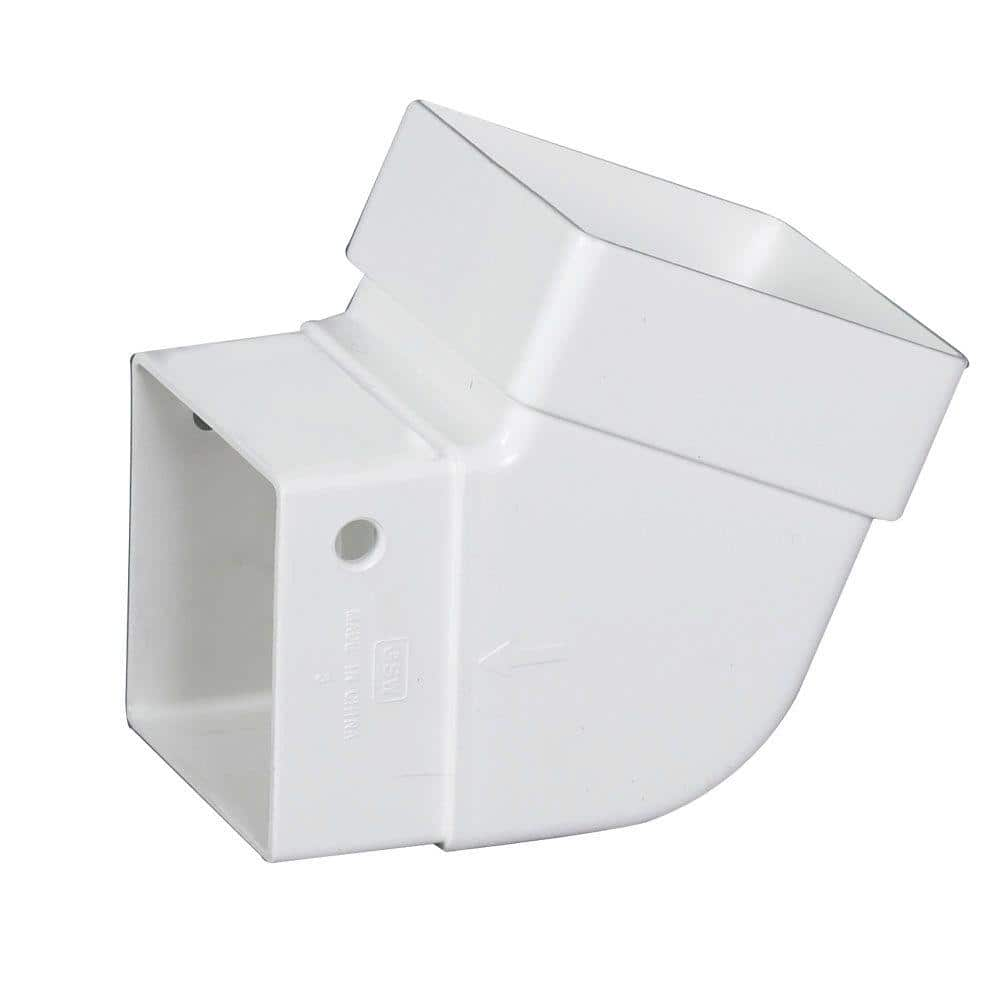 Amerimax Home Products 2 In. X 2 In. White Vinyl Downspout Elbow T0525 ...