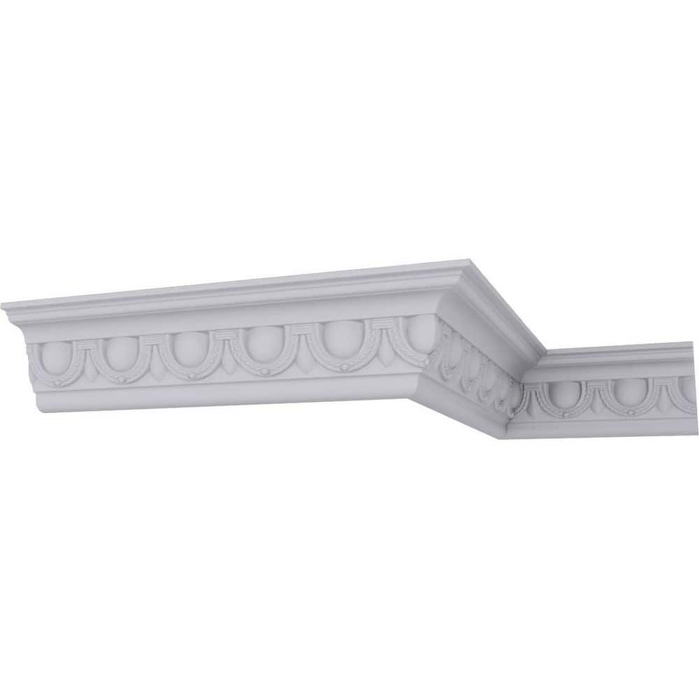 SAMPLE - 4 in. x 12 in. x 5-1/4 in. Polyurethane Federal Egg and Dart Crown Moulding price history on PriceWatchPro