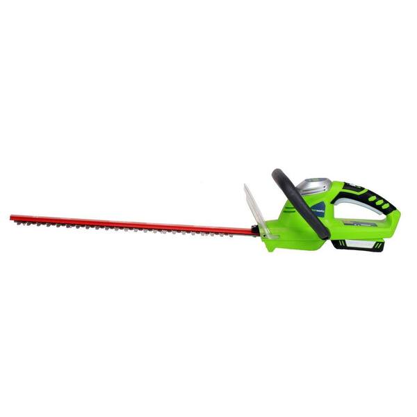 Greenworks 20 in. 20V Electric Cordless Hedge Trimmer with 2 Ah Battery and Charger
