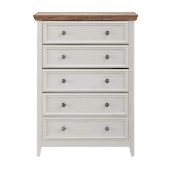 5 Drawers Pantry Organizer Cabinet, Chest of Drawers Closet Organizers and Storage for Living Room in Beige