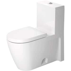 Starck 2 1-piece 1.28 GPF Single Flush Elongated Toilet in White (Seat Included)