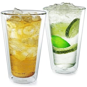 Sorrento Double-Wall 12 oz. Clear Glassware Tumbler (2-Pack)