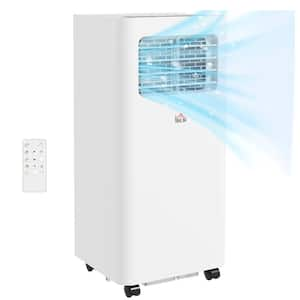 8,000 BTU Portable Air Conditioner Cools 345 Sq.Ft. with Cooling Fan, Dehumidifier, Timer & Remote Control in White