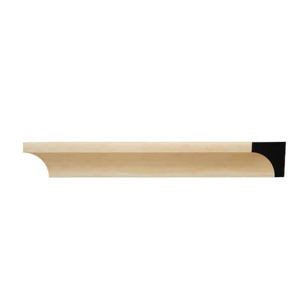 WM100 0.69 in. D x 0.69 in. W x 6 in. L Wood (Pine) Crown Moulding Sample