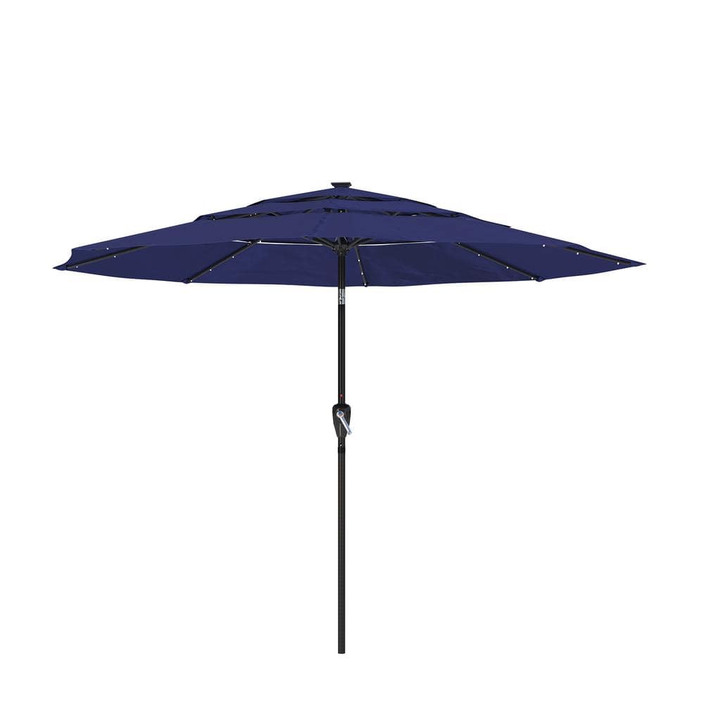 11 ft. Aluminum Triple Top Vented Designed Tilt Outdoor Market Patio Umbrel