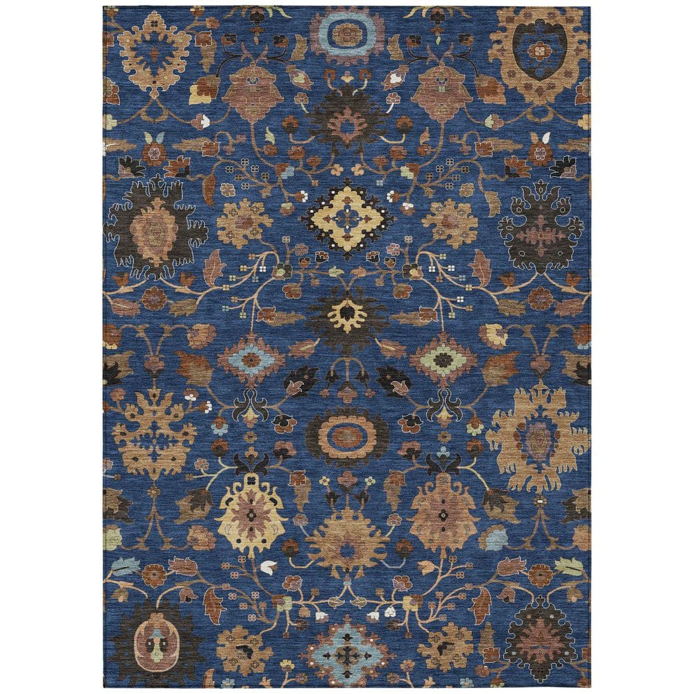 Chantille Machine Washable Indoor/Outdoor Abstract ACN2458 Navy 3 ft. x 5 ft. Area Rug price history on PriceWatchPro