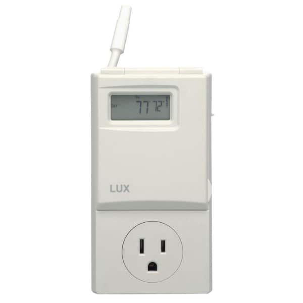 Lux 5-2-Day Outlet Programmable Thermostat WIN100-A05 - The Home Depot