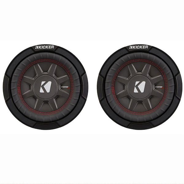 Unbranded CompRT 6.75 in. 300-Watt Maximum 2 Ohm Shallow Slim Car Subwoofer (2-Pack)