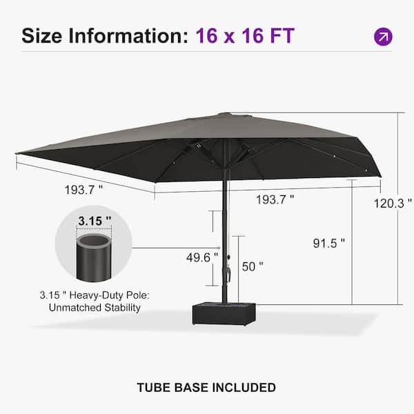 aluminum tube dimensions for patio umbrella pole Blissun Replacement Lower Pole, Aluminium Umbrella Extension Bottom Replacement with Bullet Buckle, Bronze Effortless shade with motorized remote control allen + roth 11-ft Aluminum