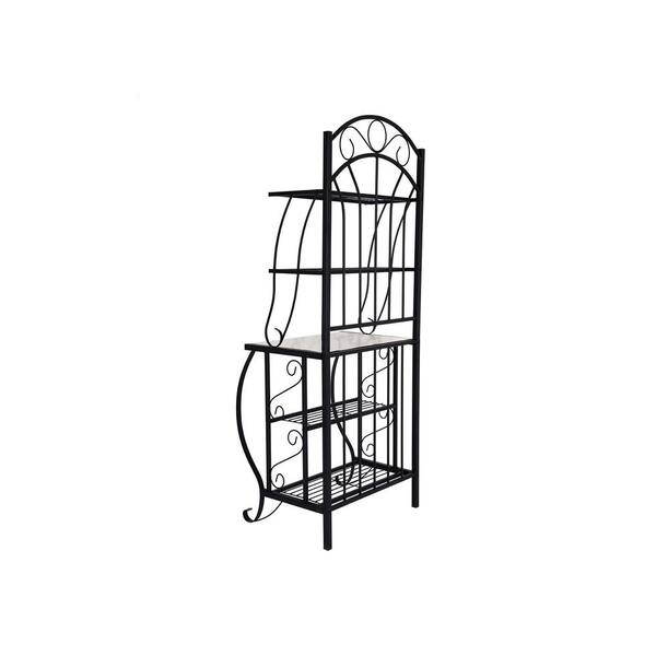 Boraam Valencia Baker s Rack with Faux Marble Shelf