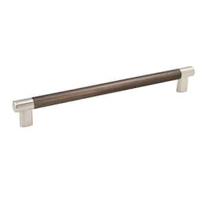 Esquire 10-1/16 in (256 mm) Center-to-Center Satin Nickel/Oil-Rubbed Bronze Drawer Pull
