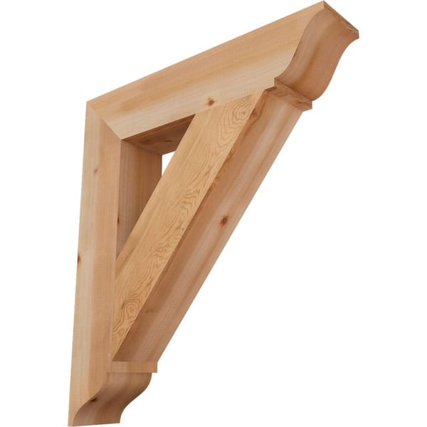 Ekena Millwork 5.5 in. x 34 in. x 30 in. Western Red Cedar Traditional Smooth Bracket