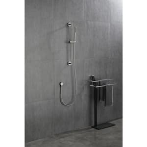 1-Spray Patterns with 1.75 GPM 1.5 in. Wall Mount Handheld Shower Head with Adjustable Slide Bar in Brushed Nickel
