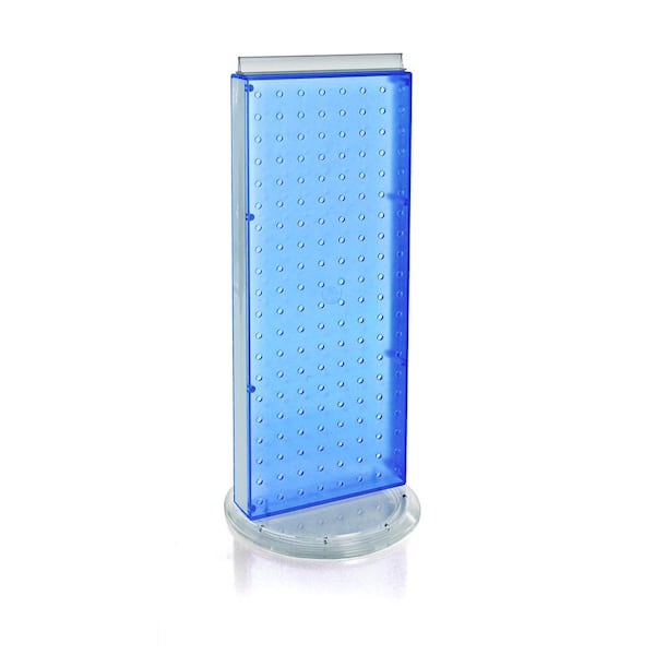Azar Displays 20 in. H x 8 in. W Pegboard Counter Display in Blue Styrene