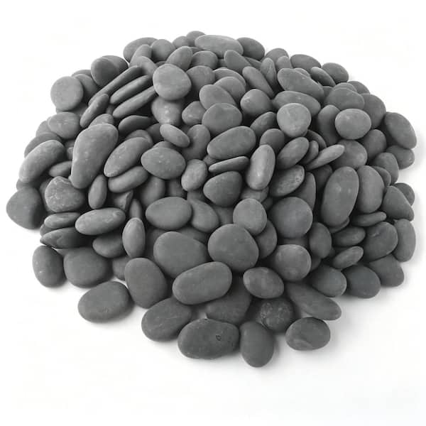 0.4-1 in. Mexican Beach Pebbles Natural River Rocks for Landscaping and Planters Grey 5 lb