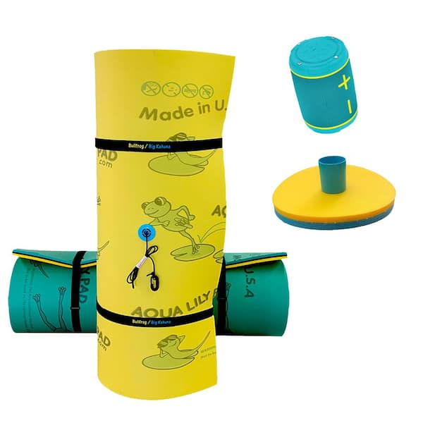 Aqua Lily Pad 20 ft. Bullfrog Island with Bluetooth Speaker and Beverage Holder (2-Pack)