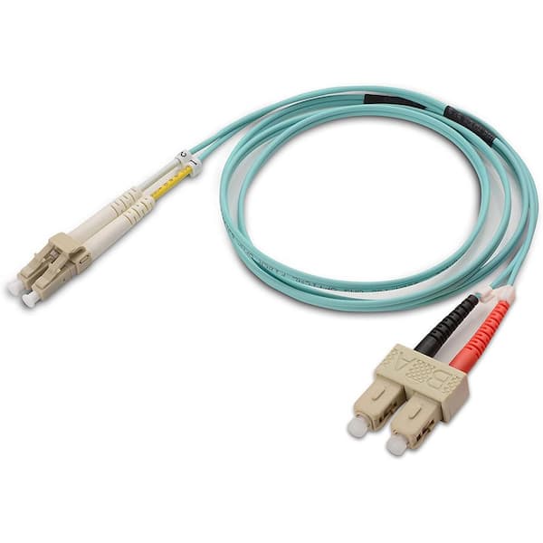 Micro Connectors, Inc 5 m LC/SC 10Gb Multi-Mode Duplex 50/125 OM3 Fiber Optic Cable
