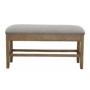 Grayson Counter Height Storage Bench with Nailhead