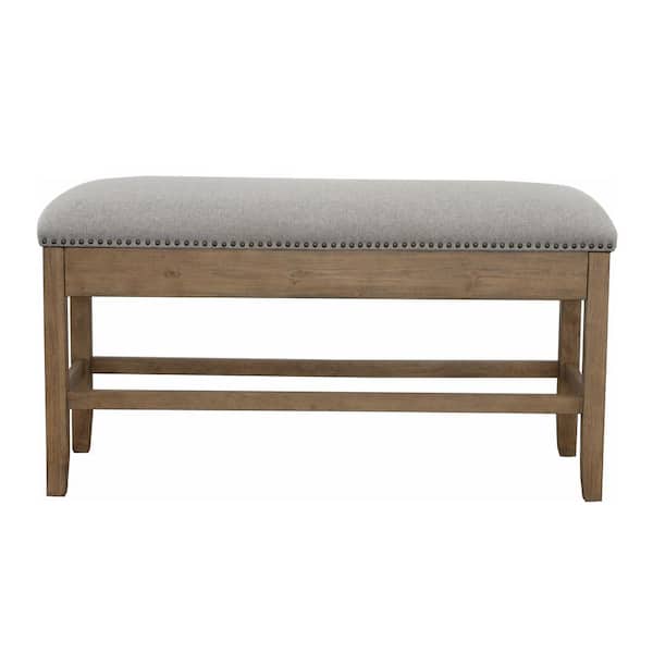 Steve Silver Grayson Counter Height Storage Bench with Nailhead