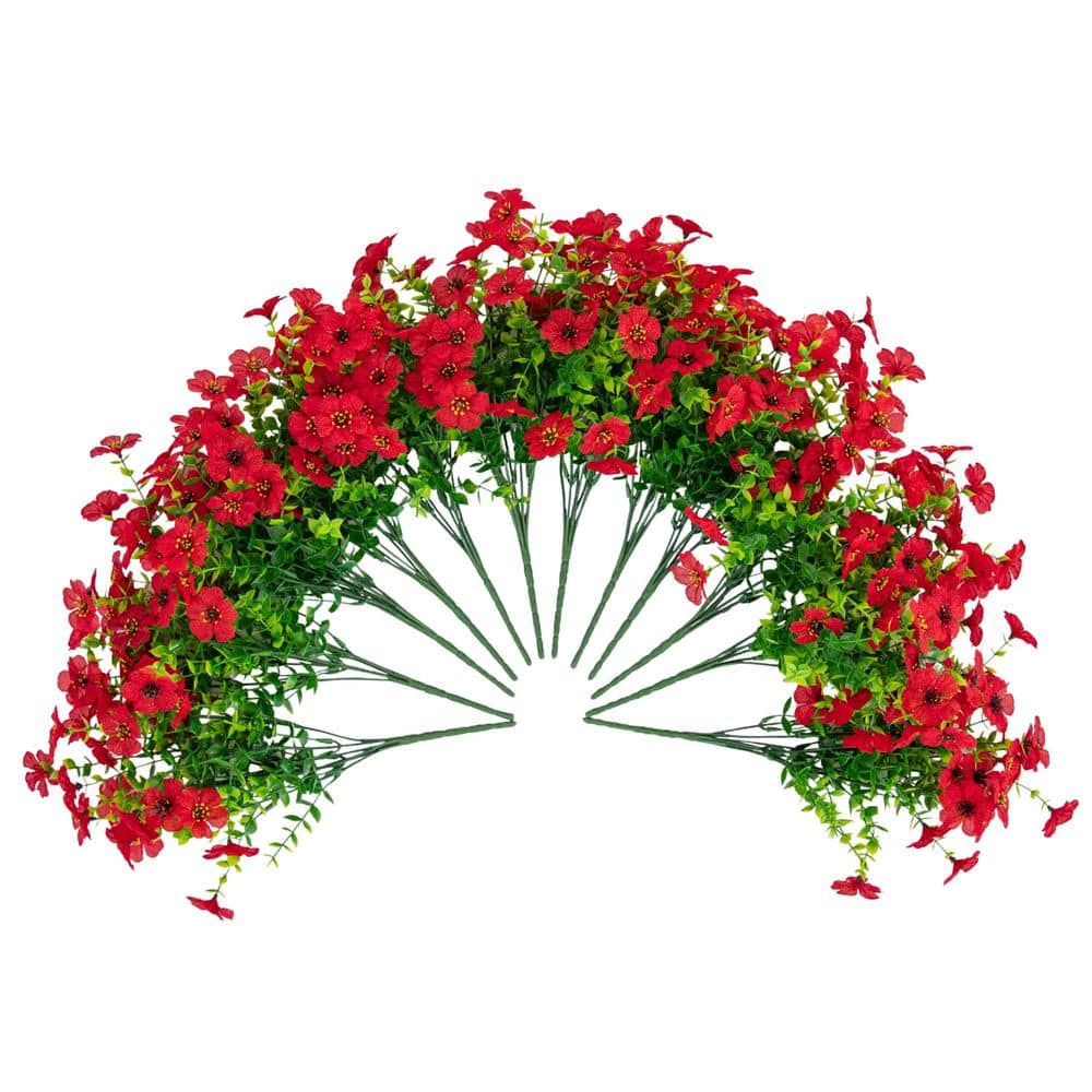 13 in. UV Resistant Artificial Daisy Bush (Indoor/Outdoor) - (Set of 12))