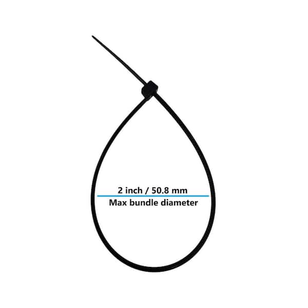 Micro Connectors, Inc 8 in. Cable Zip Tie 40 lbs. Multi-Purpose