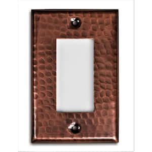 Pure Copper Hand Hammered Single Rocker Wall Plate