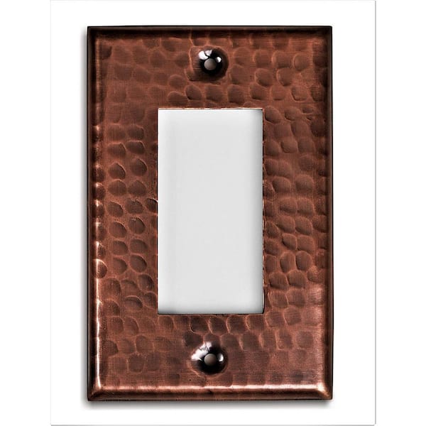 Monarch Abode Pure Copper Hand Hammered Single Rocker Wall Plate