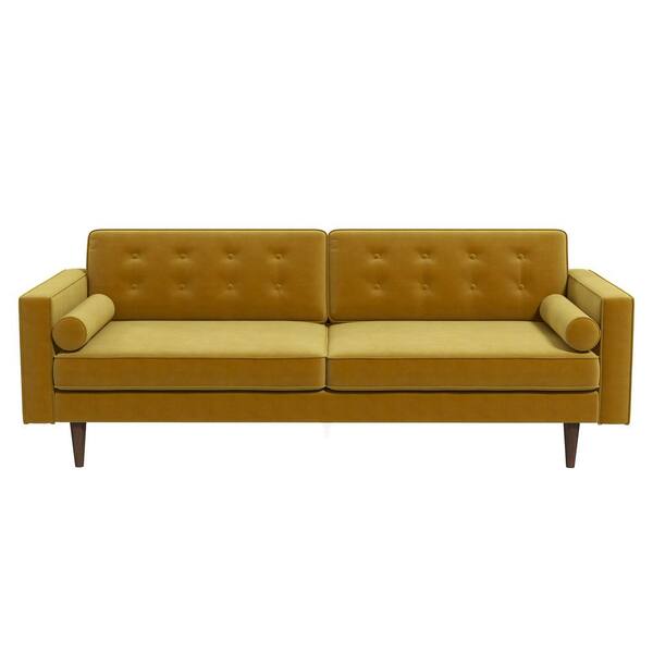 Ashcroft Furniture Co Kensington 85 in. Square Arm Velvet Ashcroft Furniture Co Kensington 85 in. Square Arm Velvet