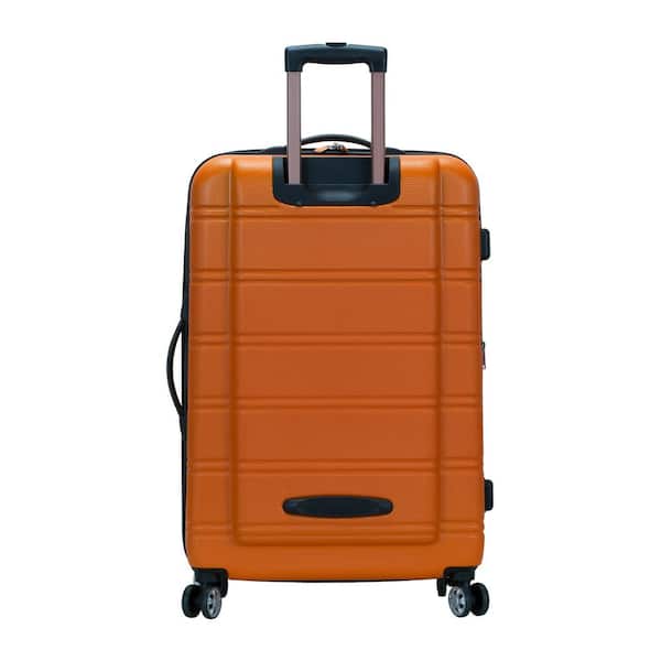 Rockland Melbourne 28 in. Orange Expandable Hardside Dual Wheel