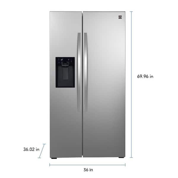 KENMORE 36 in. 29 cu ft. Counter-Depth Side by Side Refrigerator