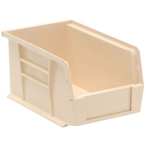 Ultra Series 2.40 qt. Stack and Hang Bin in Ivory (12-Pack)