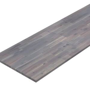 7.2 ft. L x 25 in. D, Acacia Butcher Block Standard Countertop in Dusk Grey with Square Edge