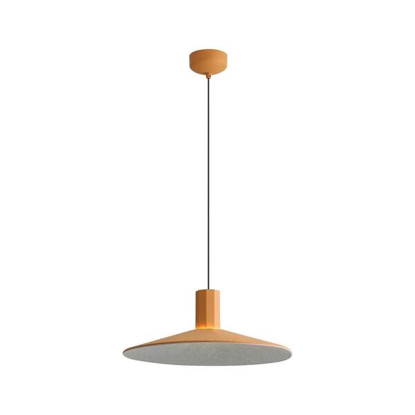 Golden Lighting - Faroe 12-Watt 1 Light Earth Yellow/Grey Integrated LED Pendant Light with Earth Yellow/Grey Shade
