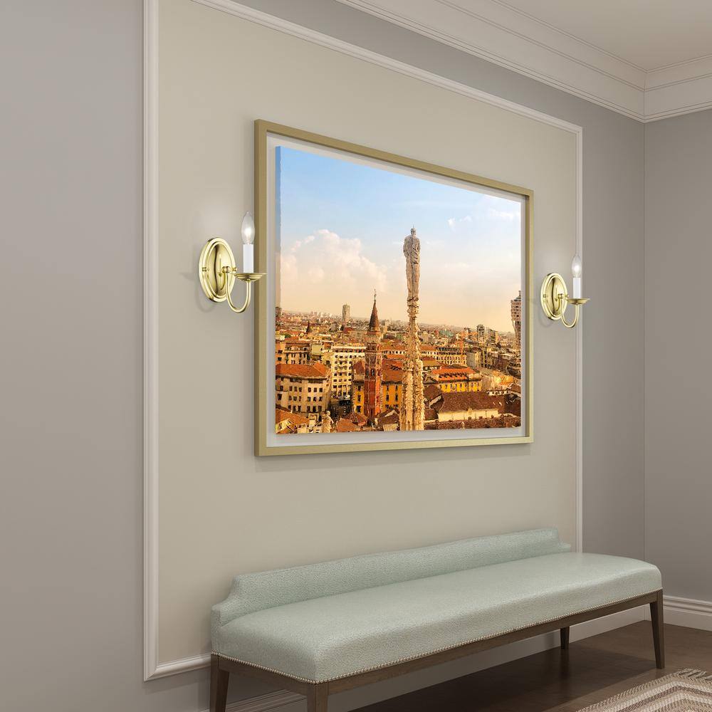 Elegant Brass & Bronze Dimmable Wall Sconce, 7" Height