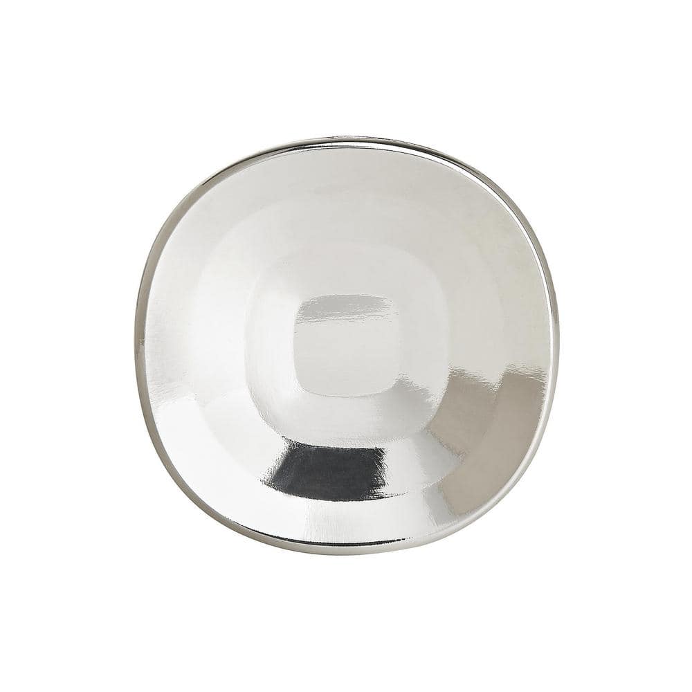 Polished Nickel Modern Round Cabinet Knob with Mounting Hardware