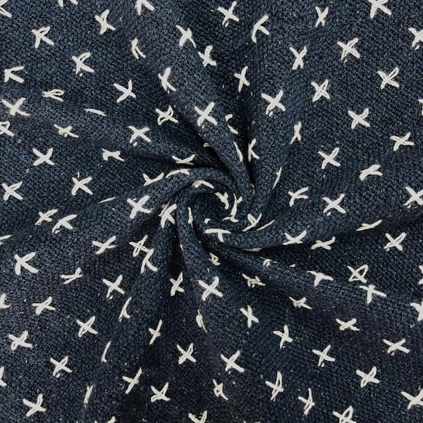 Harper Lane Melbourne Dot Navy Blue Full/Queen Cotton Blanket
