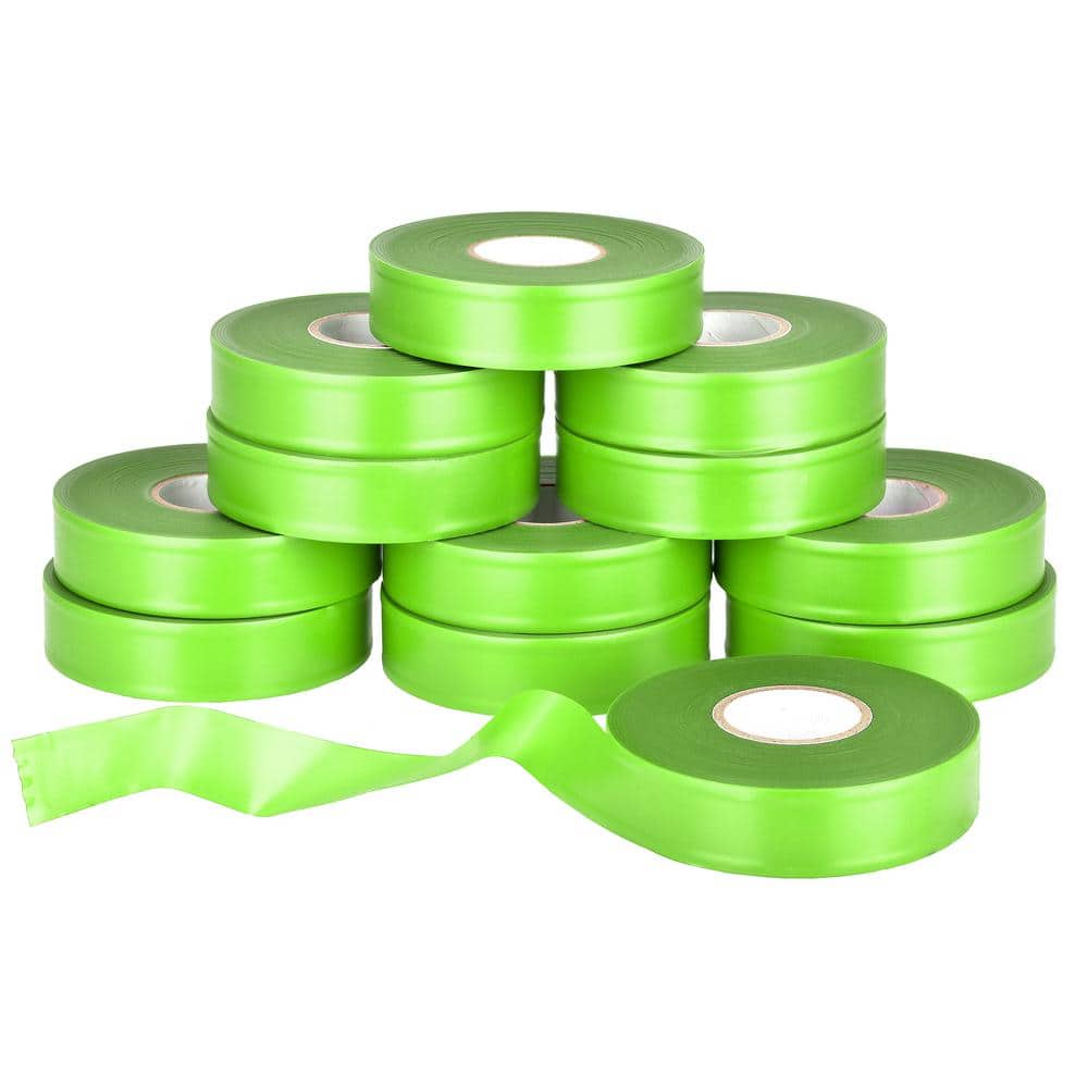 AdirPro 300 ft. x 4 in. Fluorescent Lime Flagging Tape (12Pack)719